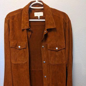 Reiss suede mens shirt jacket